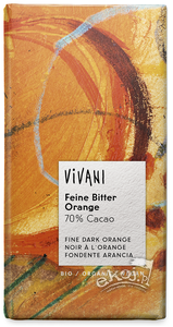 Czekolada gorzka o smaku pomarańczy BIO 100g Vivani