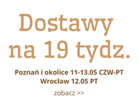 Dostawy na 19 tydz. :) 11-13.05 ŚR-PT Poznań Wrocław