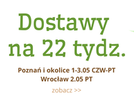 Dostawy na 22 tydz. :) 1-3.06 ŚR-PT Poznań Wrocław