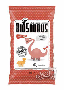 Chrupki kukurydziane ketchupowe bezgl. BIO 50g Biosaurus