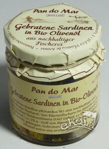 Sardynki europejskie smażone w BIO oliwie z oliwek 220g Pan do Mar