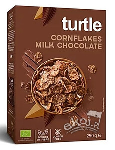 Płatki kukurydziane w polewie z mlecznej czekolady bezglutenowe BIO 250g Turtle
