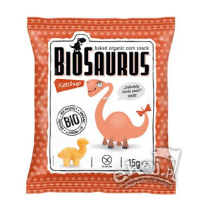 Chrupki kukurydziane ketchupowe bezgl. EKO 15g BioSaurus