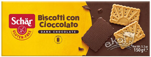 Herbatniki czekoladowe Biscotti con cioccolato bezglutenowe 150g Schar