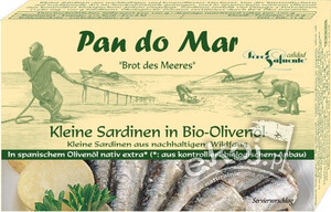 Sardynki europejskie w BIO oliwie z oliwek 120g Pan do Mar
