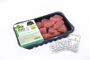 Mięso gulaszowe wieprzowe surowe z szynki EKO ok. 300g Wasąg