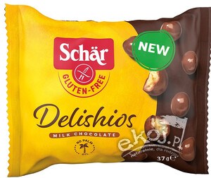 Delishios chrupiące kulki w czekoladzie bezglutenowe 37g Schar