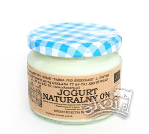 Ekologiczny jogurt naturalny 350ml 0% tłuszczu