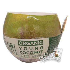 Młody kokos BIO ze słomką 1 szt. Genuine Coconut